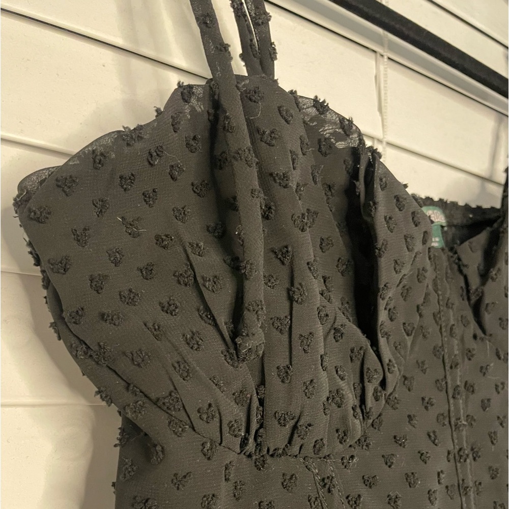 Black mini floral dress